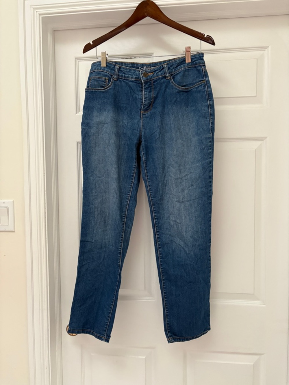 croft & barrow Women's Straight-Leg Denim Jeans in Blue